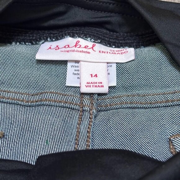 Over The Belly Dark Wash Skinny Maternity Jeans, Size: 14 - Picture 6 of 7